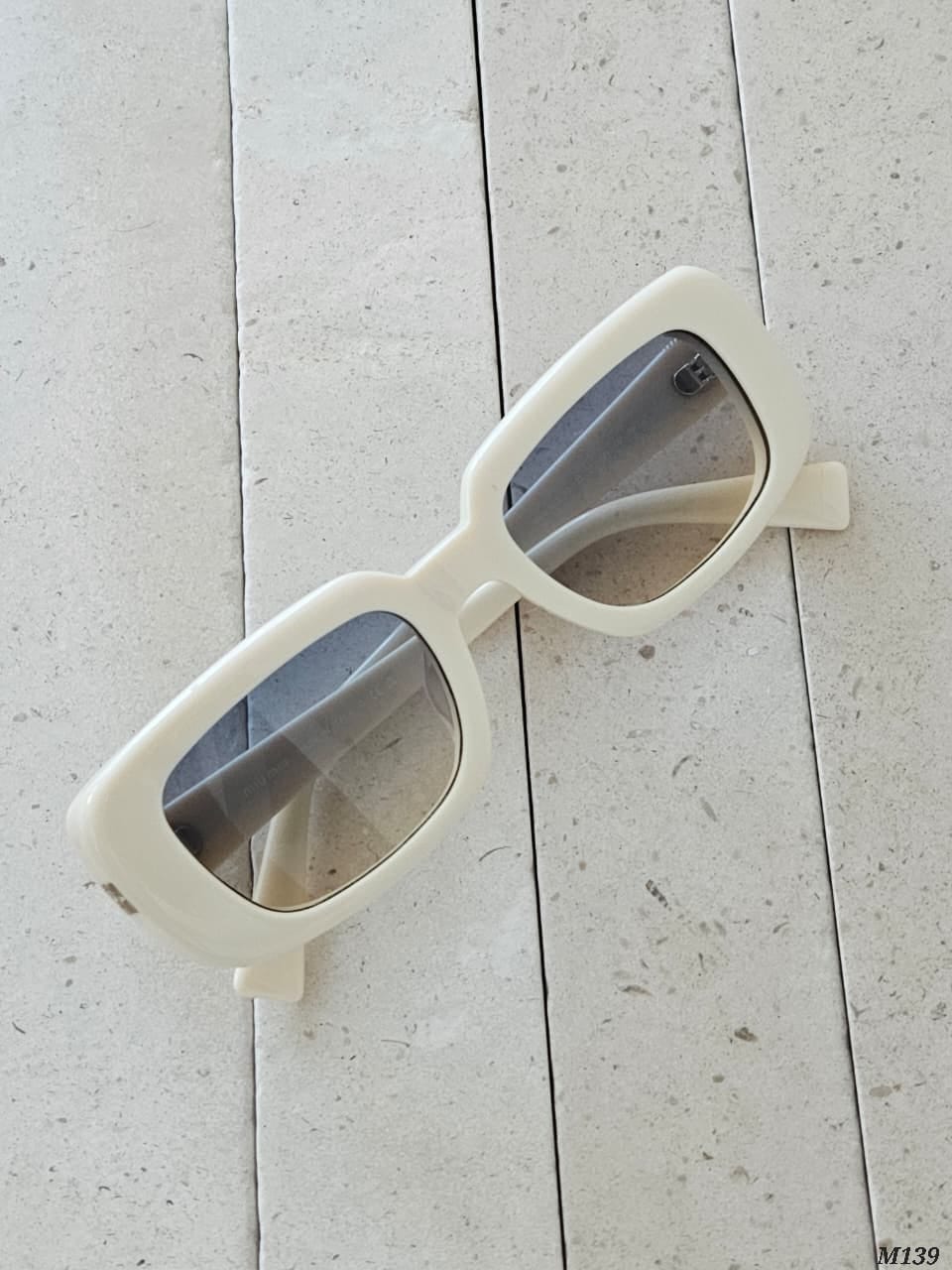 Miu Miu Off White Rectangle Sunglasses