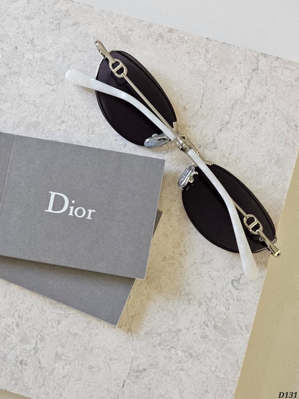 Dior Oval Metal Link Sunglasses
