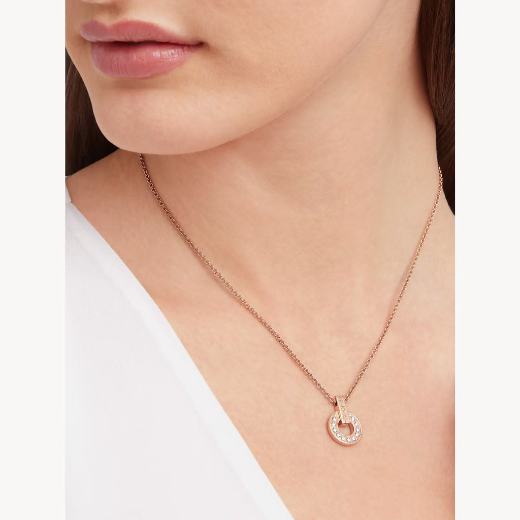 BVLGARI Circular Pendant Necklace and Earrings Set