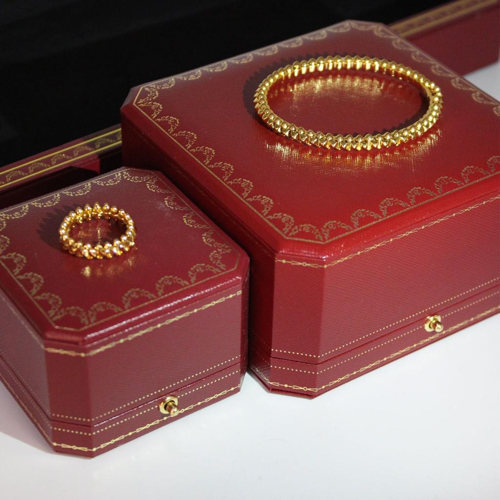Cartier Gold Tone Clash Bracelet and Ring Set