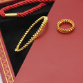 Cartier Gold Tone Clash Bracelet and Ring Set