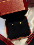 Cartier Gold Tone Round Accent Stud Earrings
