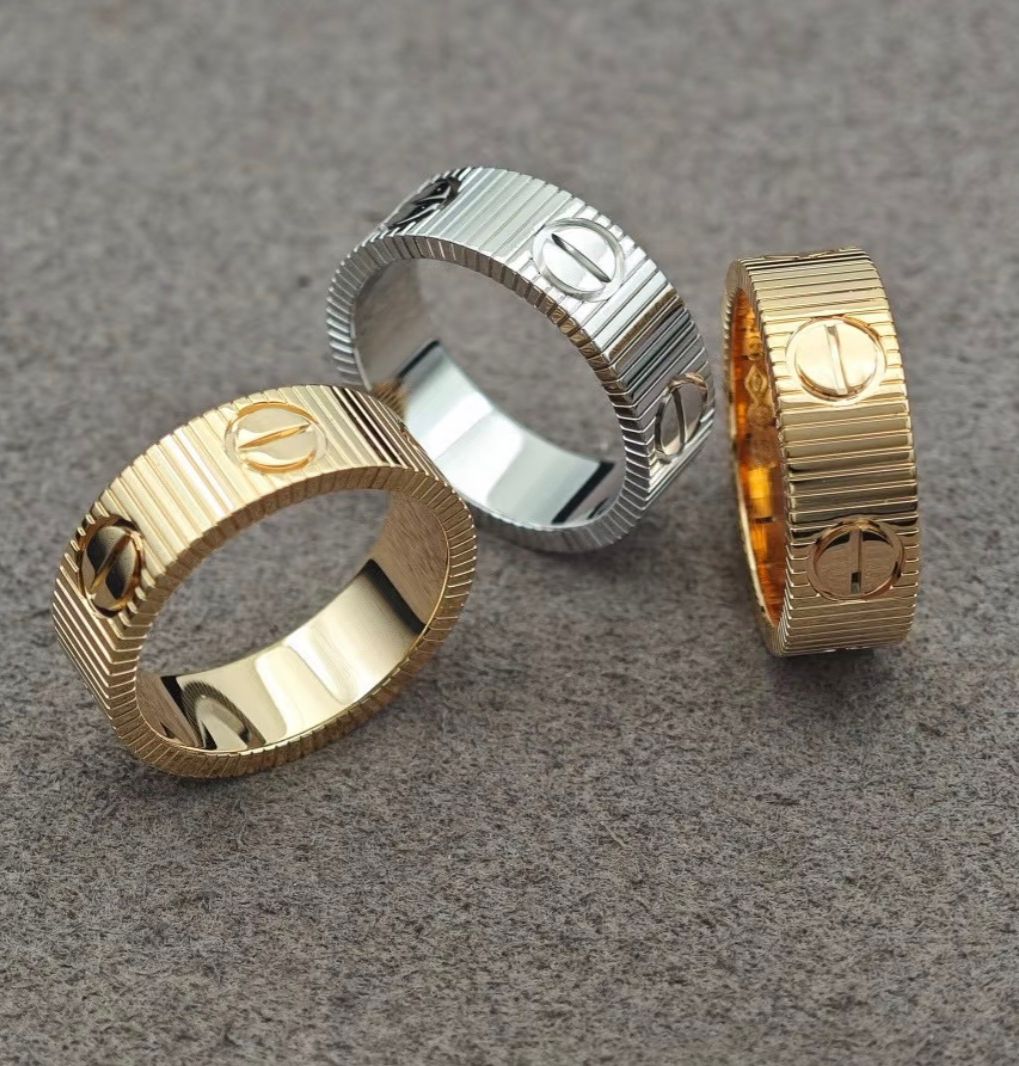 Cartier Ribbed Screw Ring