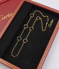 Cartier Gold Tone Alternating Nail Motif Necklace