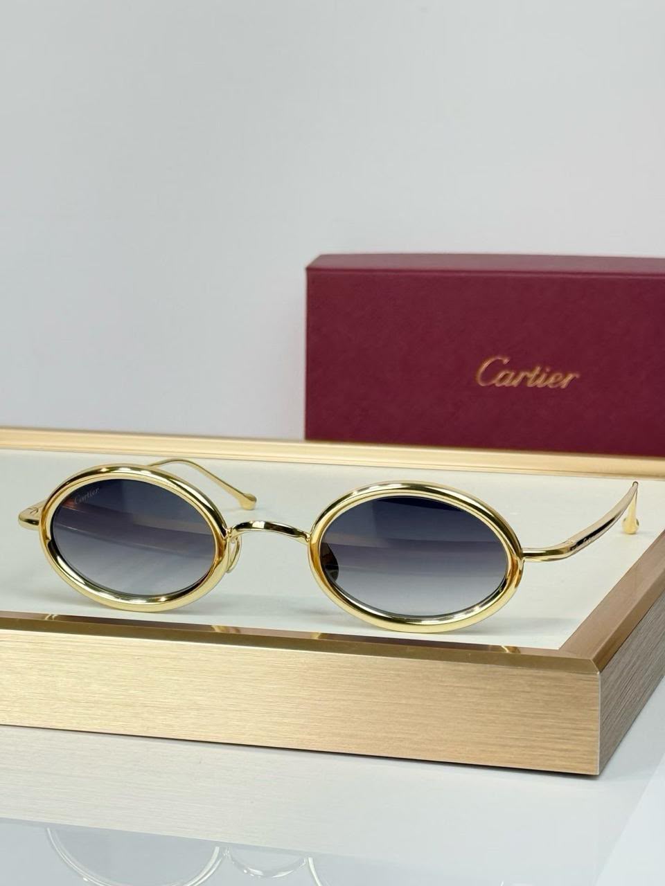 Cartier Oval Metal-Frame Eyewear
