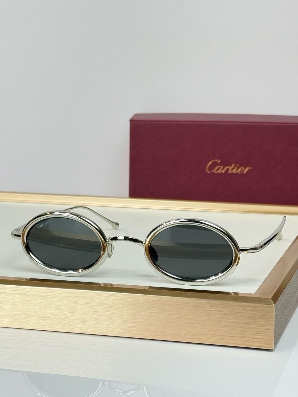 Cartier Oval Metal-Frame Eyewear