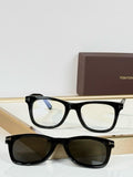 Tom Ford Rectangular Eyewear with Dark Clip-On Front
