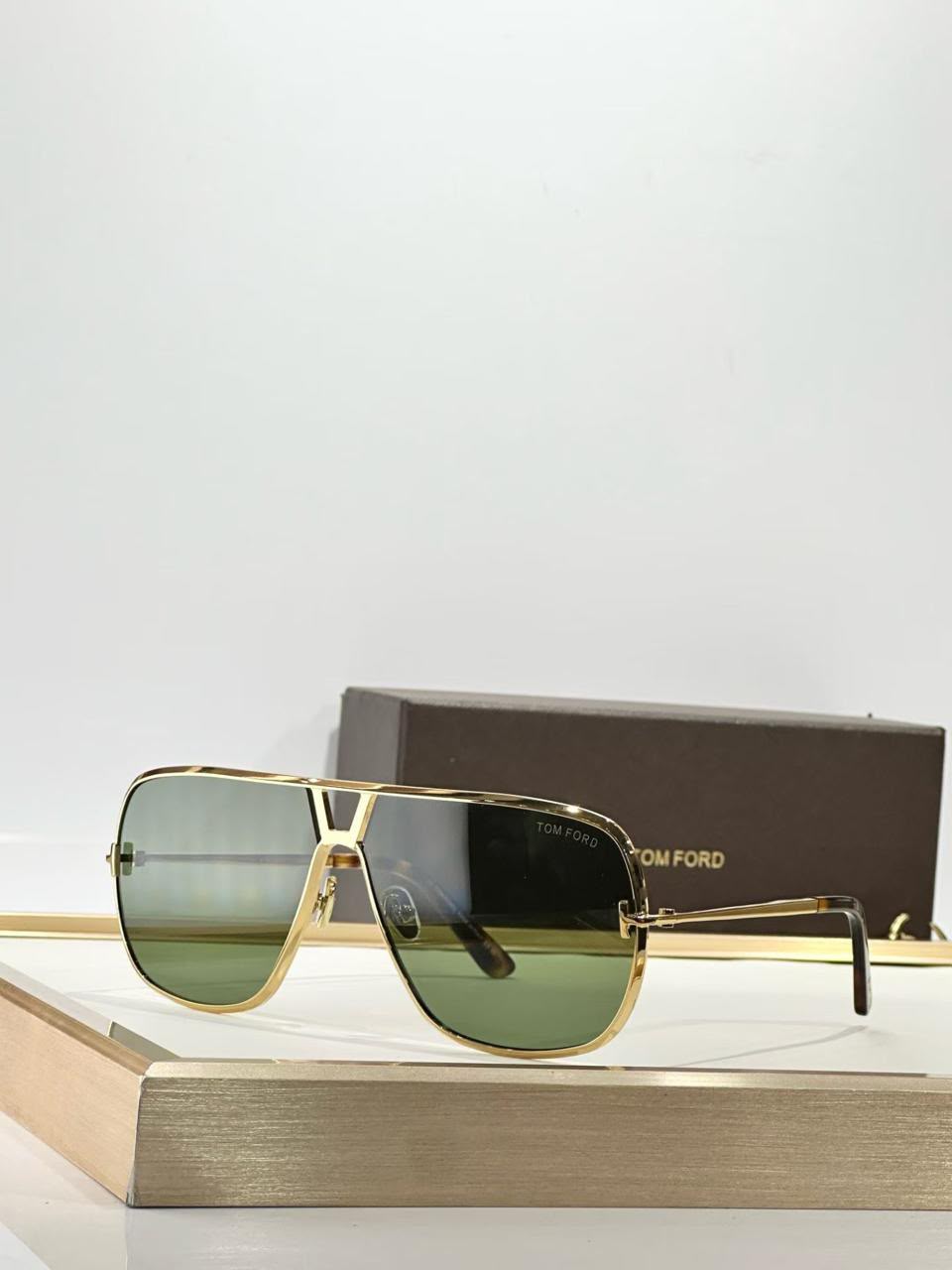 Tom Ford Oversized Double-Bridge Aviator Sunglasses