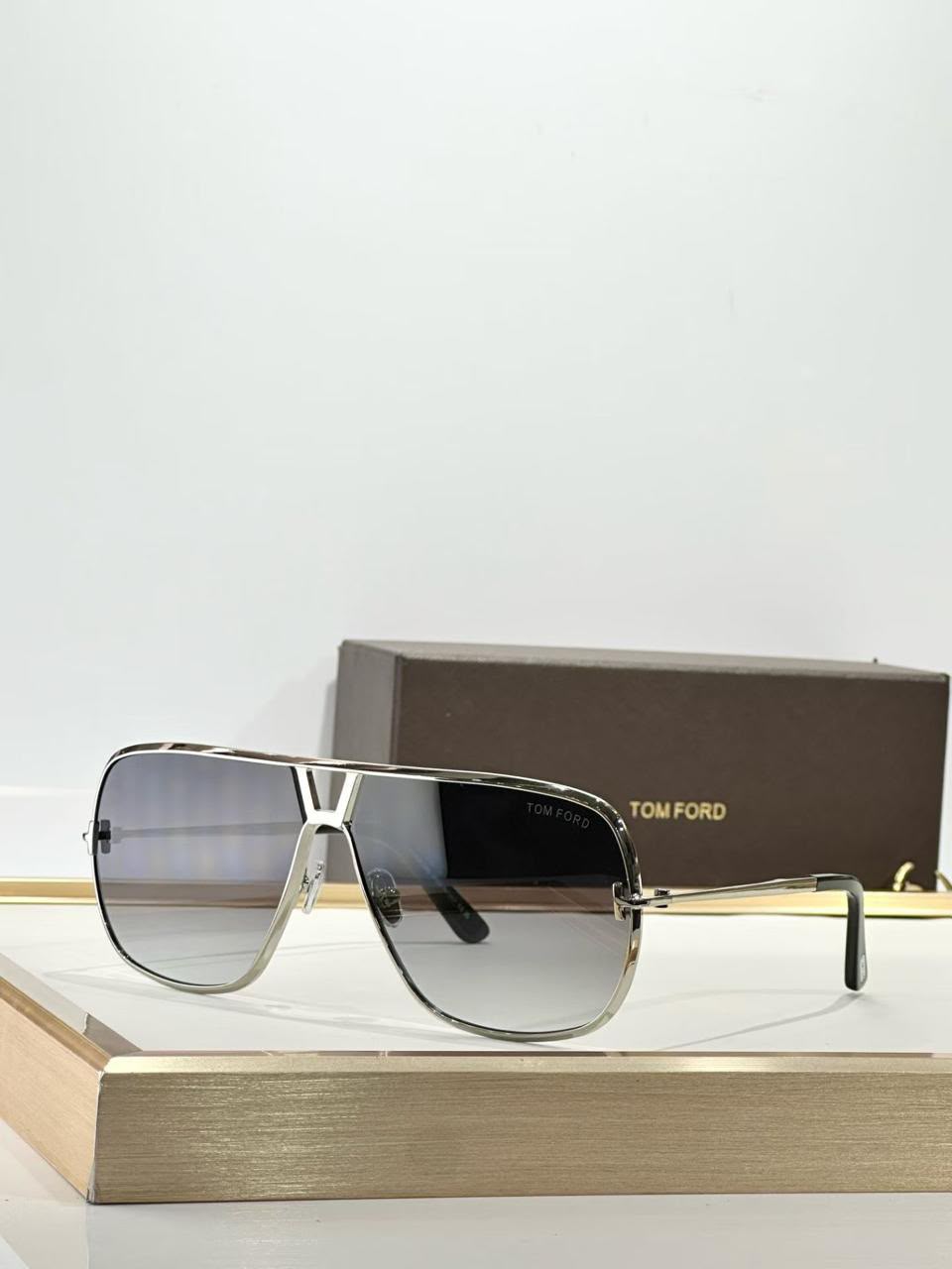 Tom Ford Oversized Double-Bridge Aviator Sunglasses