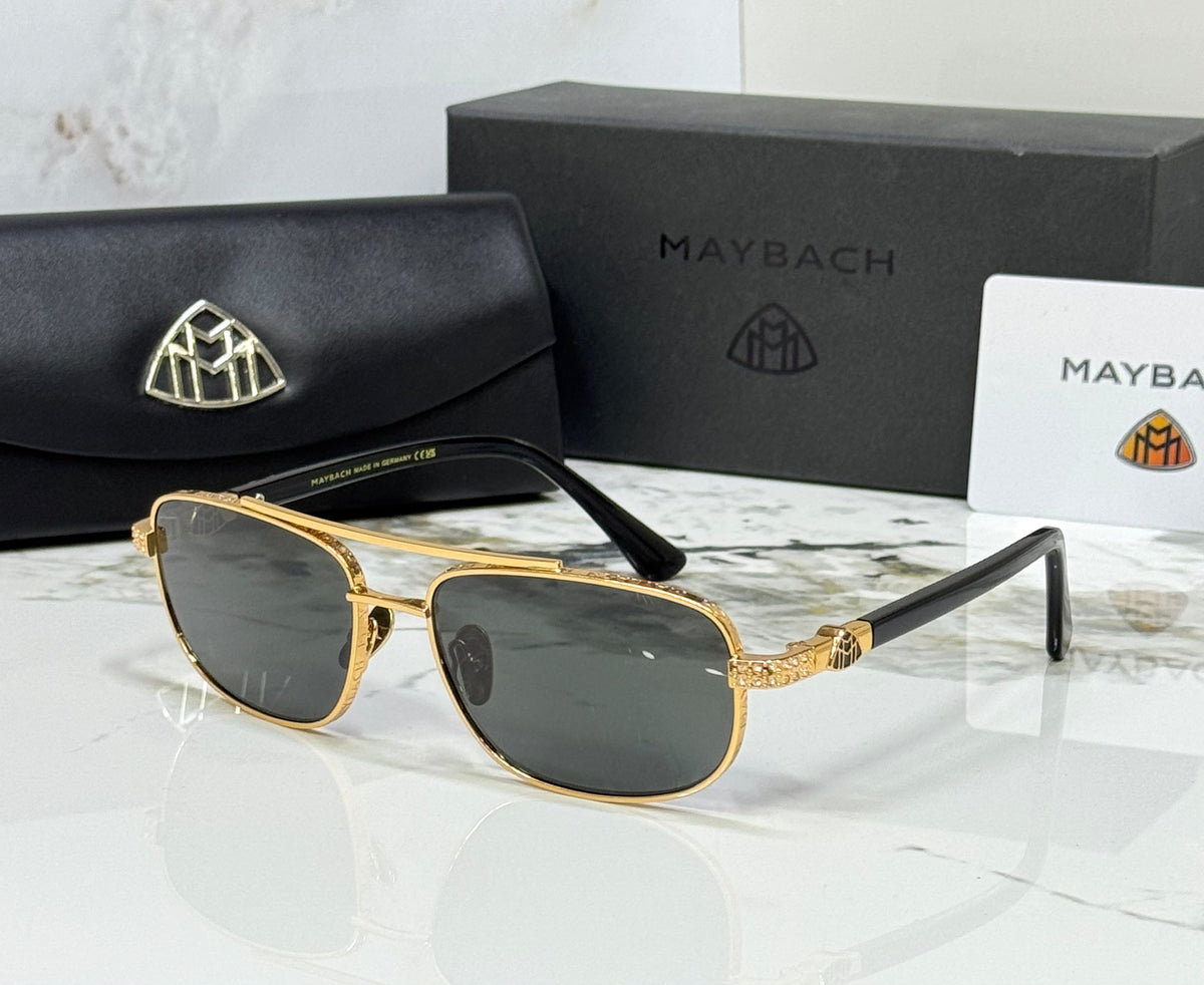 MAYBACH Double-Bridge Rectangular Sunglasses