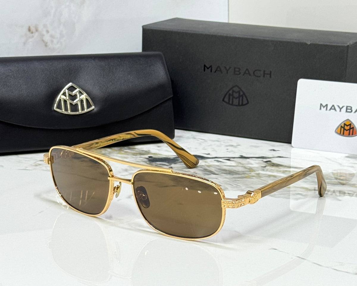 MAYBACH Double-Bridge Rectangular Sunglasses