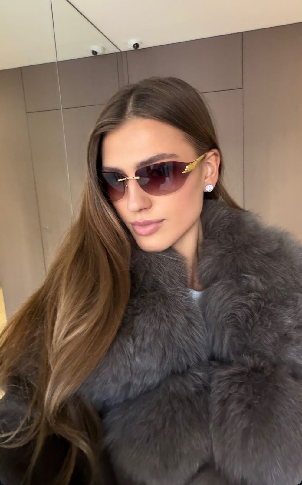 Cartier Rimless Cat-Eye Sunglasses
