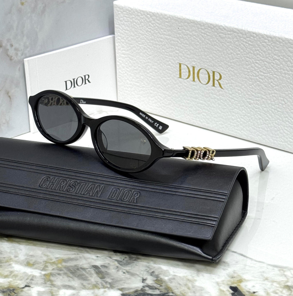Dior Oval Logo-Temple Sunglasses