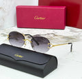Cartier Round Rimless Sunglasses