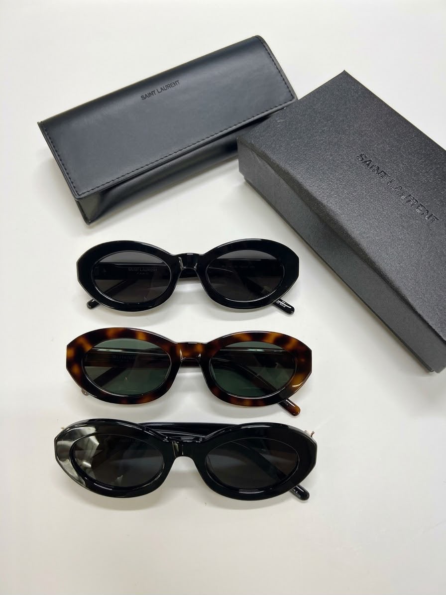 Saint Laurent Oval Monogram Sunglasses