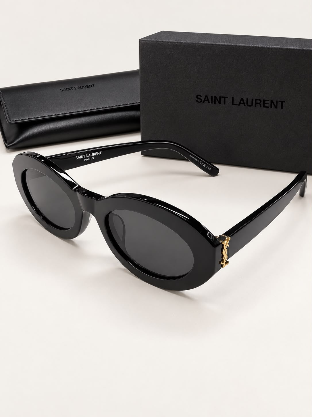 Saint Laurent Oval Monogram Sunglasses
