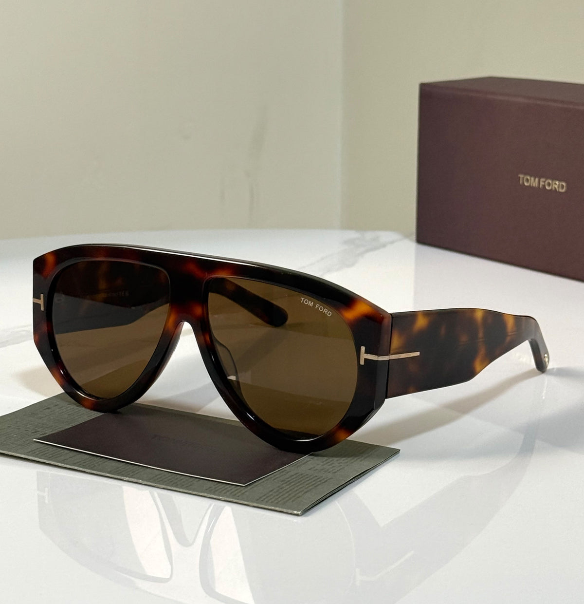 Tom Ford Flat-Top Aviator Sunglasses