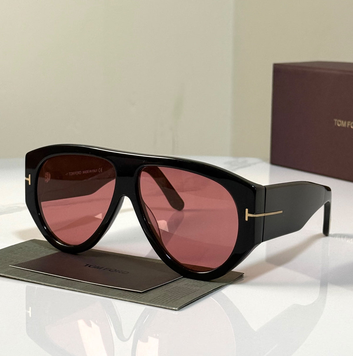 Tom Ford Flat-Top Aviator Sunglasses