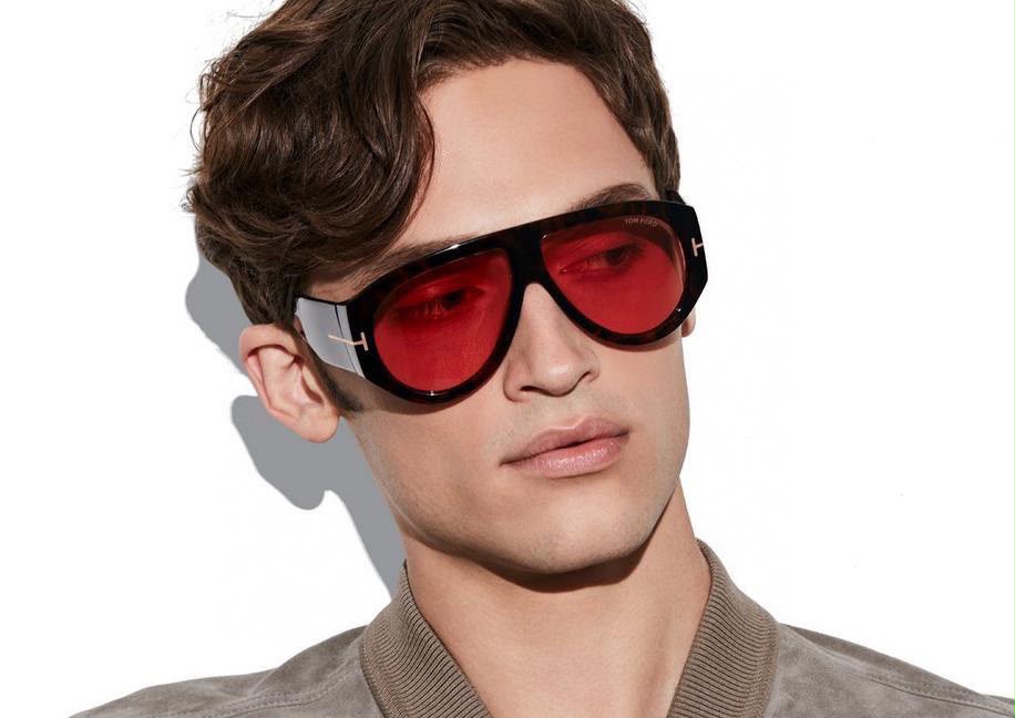 Tom Ford Flat-Top Aviator Sunglasses