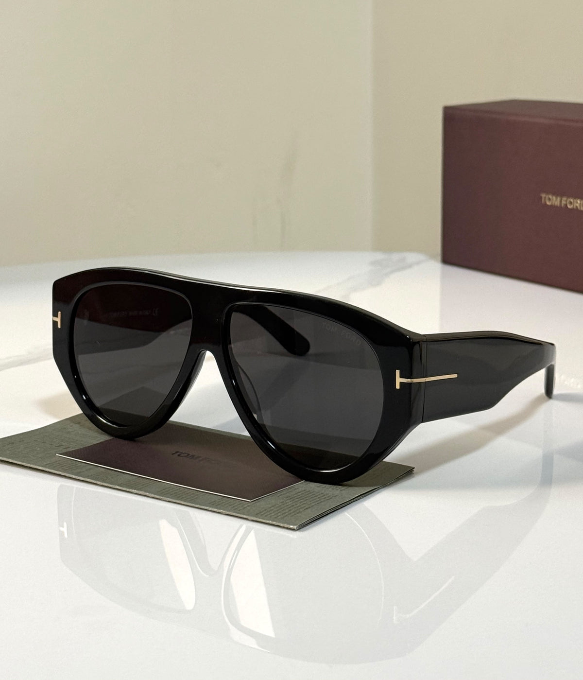 Tom Ford Flat-Top Aviator Sunglasses