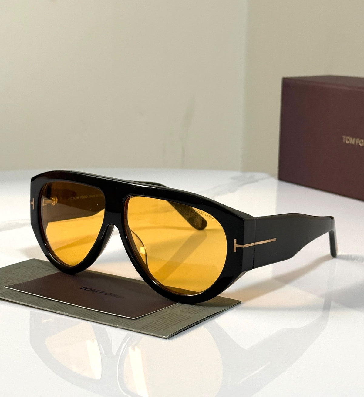 Tom Ford Flat-Top Aviator Sunglasses