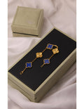 VAN CLEEF Alternating Clover and Sculpted Flower Bracelet