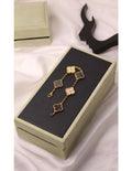 VAN CLEEF Alternating Clover and Textured Flower Bracelet