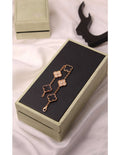 VAN CLEEF Alternating Clover and Textured Flower Bracelet