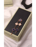 VAN CLEEF Alternating Clover and Textured Flower Bracelet