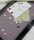 VAN CLEEF Lucky Spring Necklace Bracelet and Earrings Set